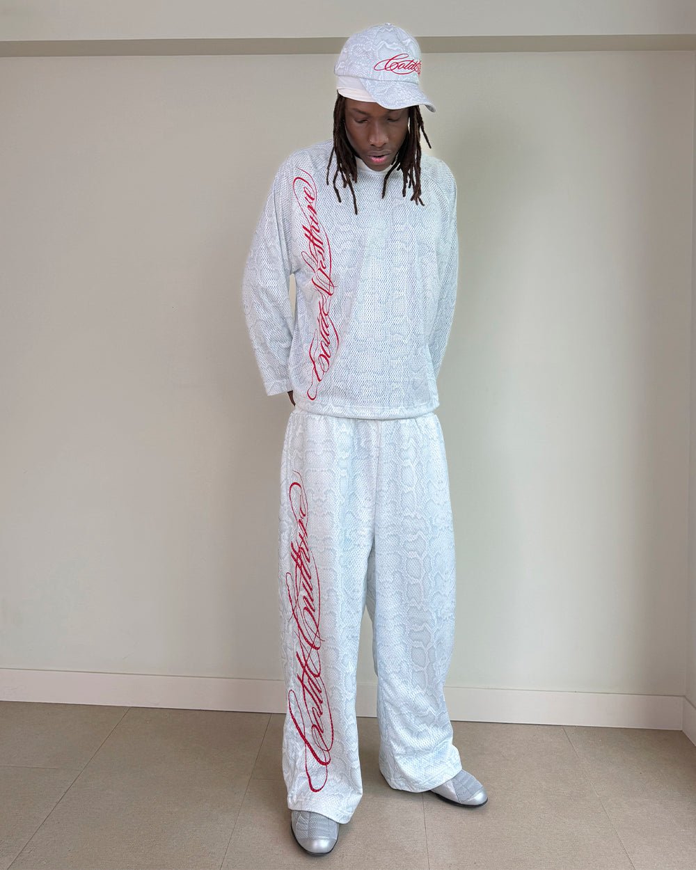 RIOT MESH SWEATPANTS WHITE - Cold Culture