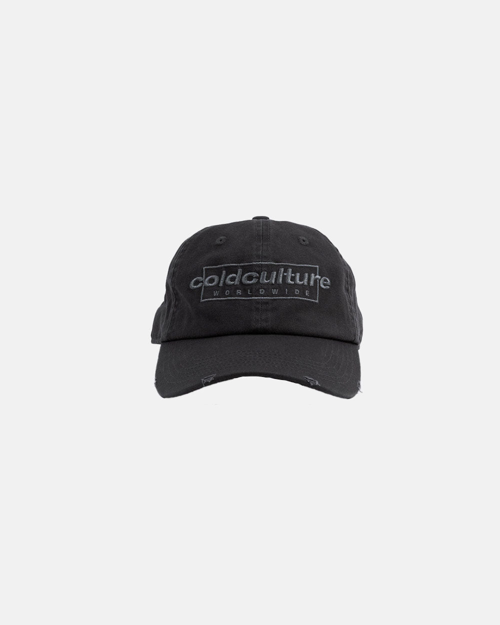 RIPPED BOX LOGO CAP DUST GREY - Cold Culture