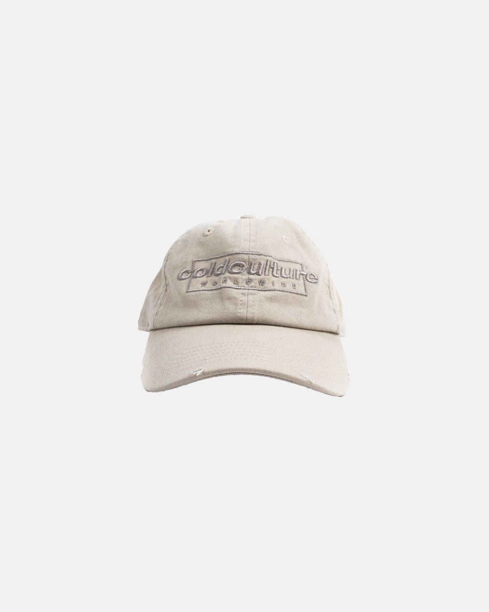 RIPPED BOX LOGO CAP ULTRA LIGHT GREY - Cold Culture