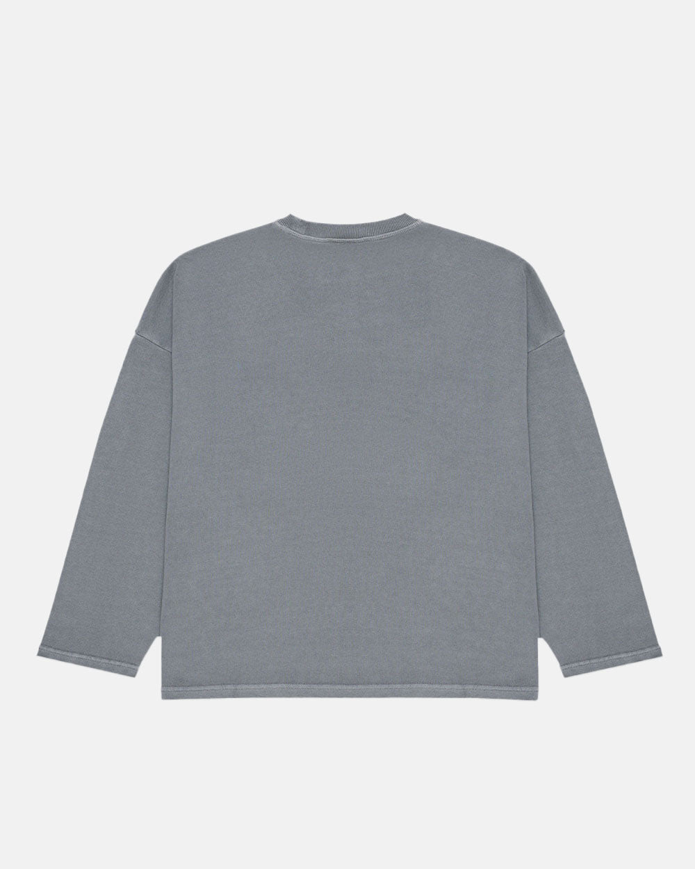 RIPPED BOX LOGO CREWNECK DUST GREY
