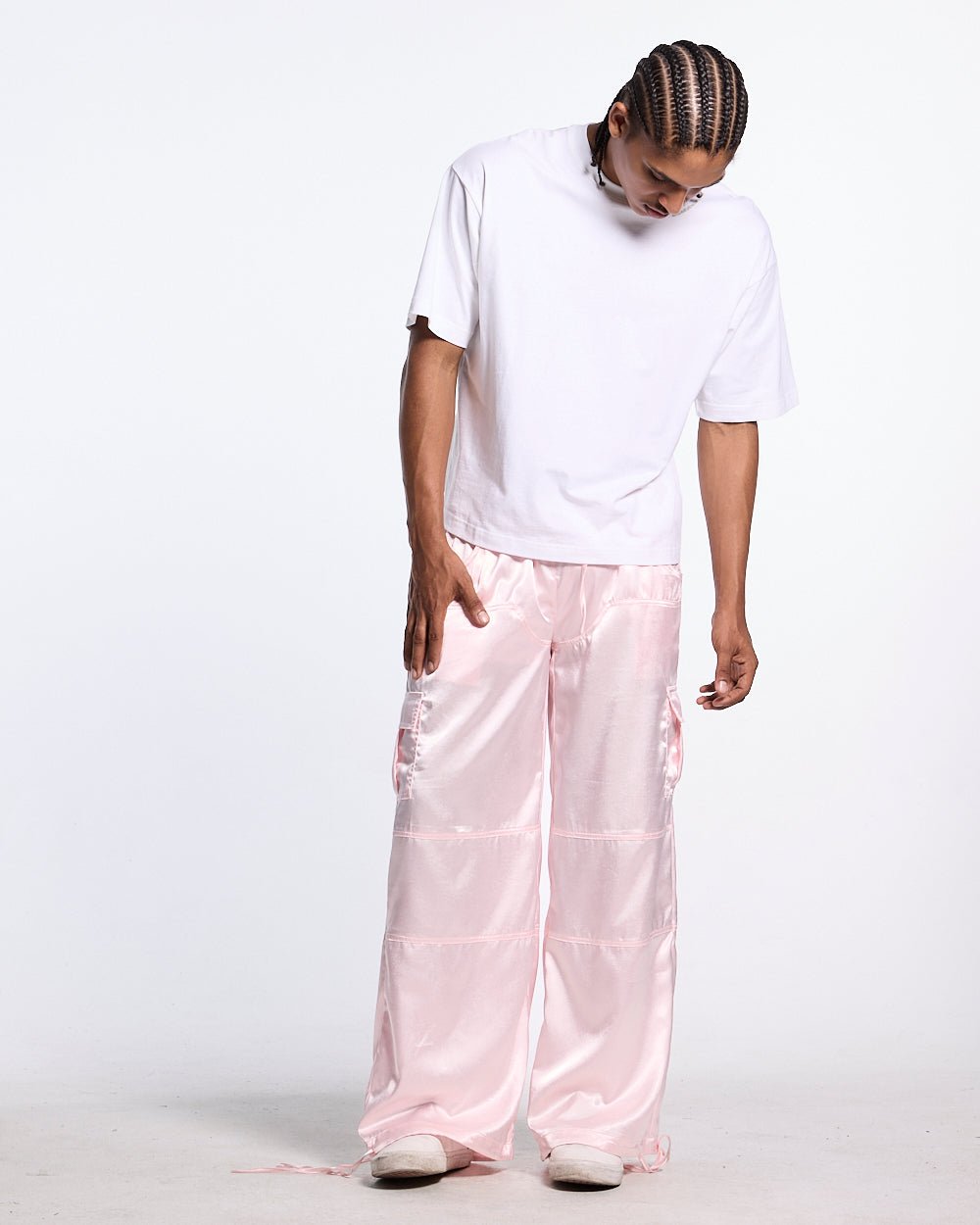 ROCKET CARGO PANTS LIGHT PINK - Cold Culture