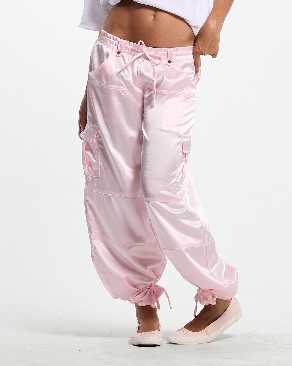 ROCKET CARGO PANTS LIGHT PINK - Cold Culture