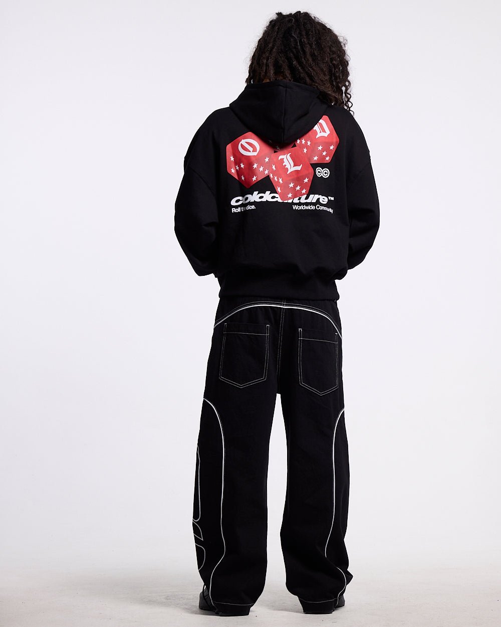 ROLL THE DICE HOODIE BLACK - Cold Culture