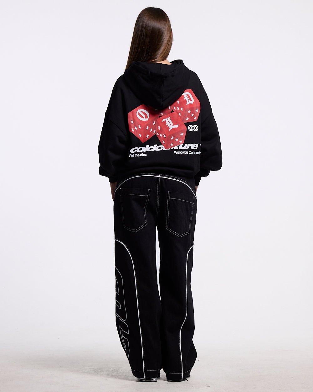 ROLL THE DICE HOODIE BLACK - Cold Culture