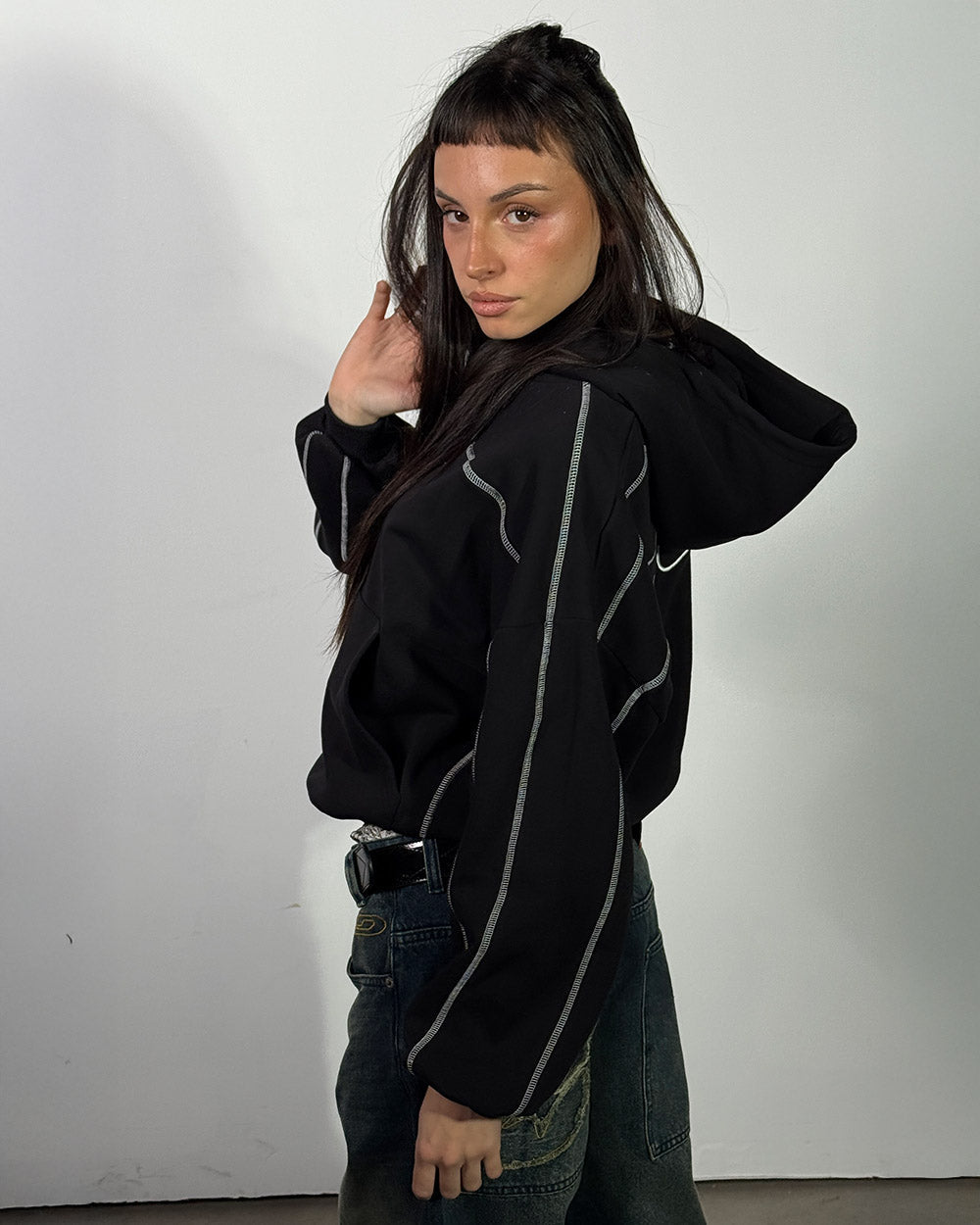 ROLLER HOODIE BLACK - Cold Culture