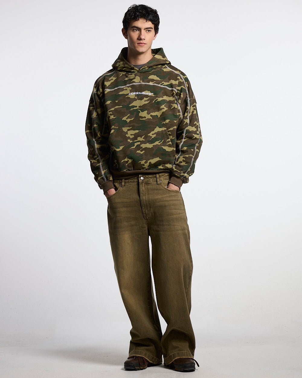 ROLLER HOODIE CAMO GREEN - Cold Culture