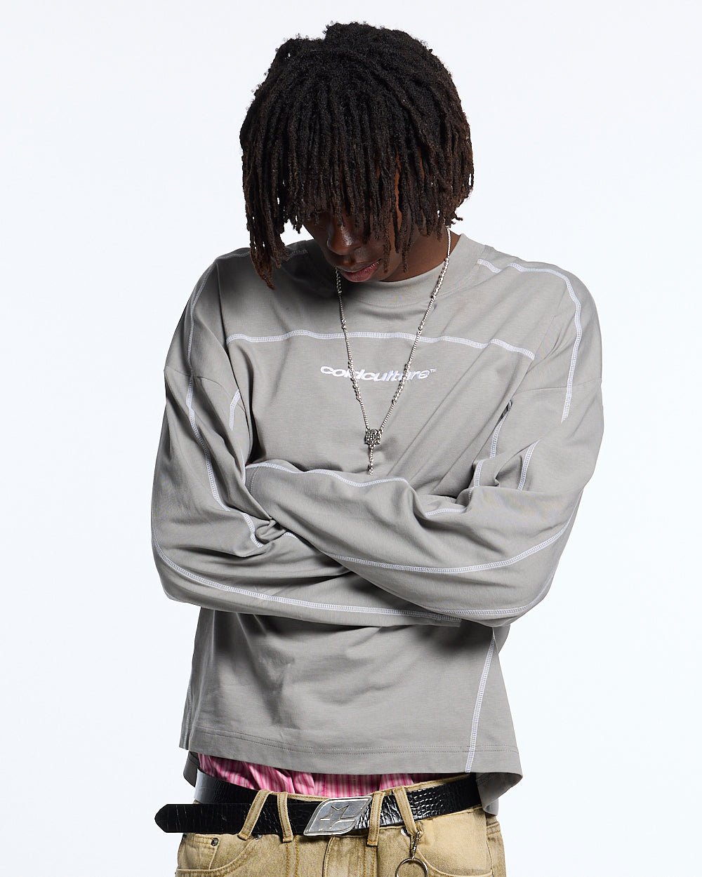 ROLLER LONGSLEEVE TEE GREY - COLD CULTURE