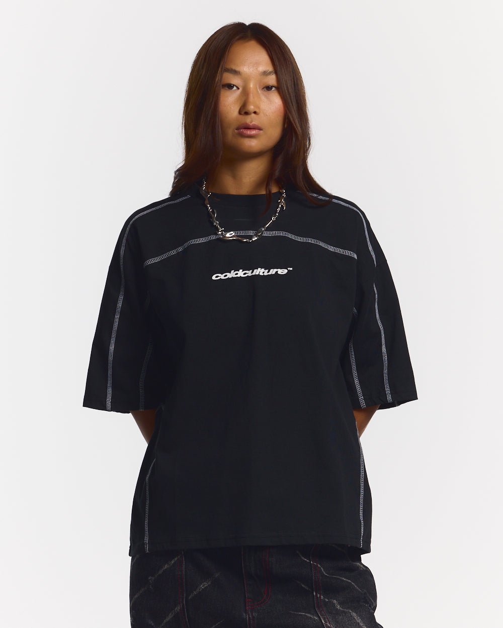 ROLLER TEE BLACK - COLD CULTURE