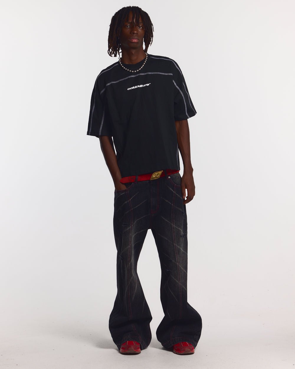 ROLLER TEE BLACK - COLD CULTURE