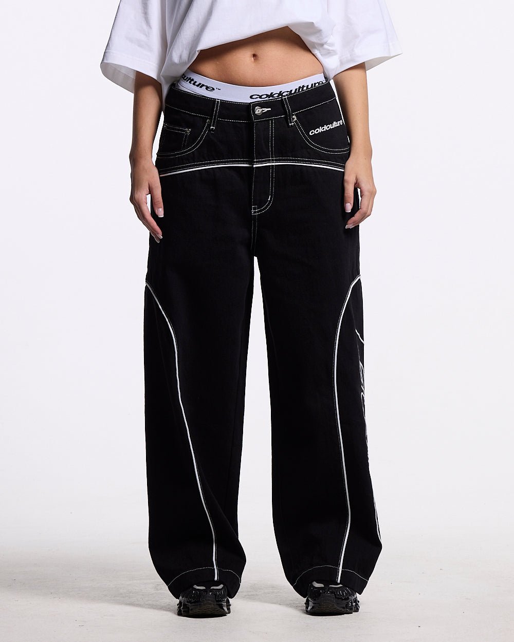 ROLLER V2 DENIM PANTS BLACK - Cold Culture