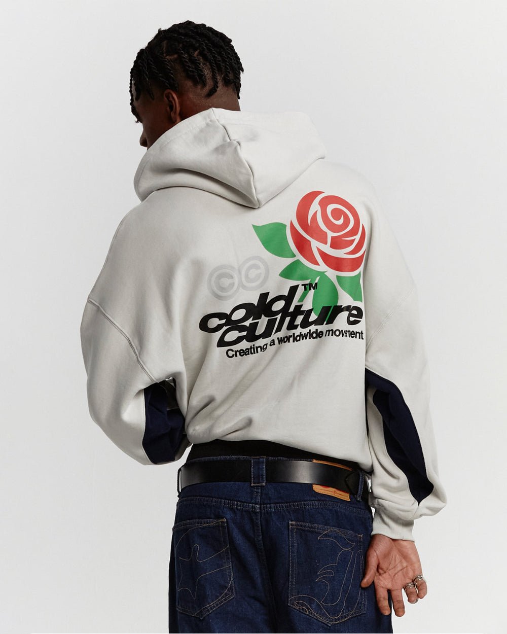 ROSE HOODIE PEARL GREY - COLD CULTURE