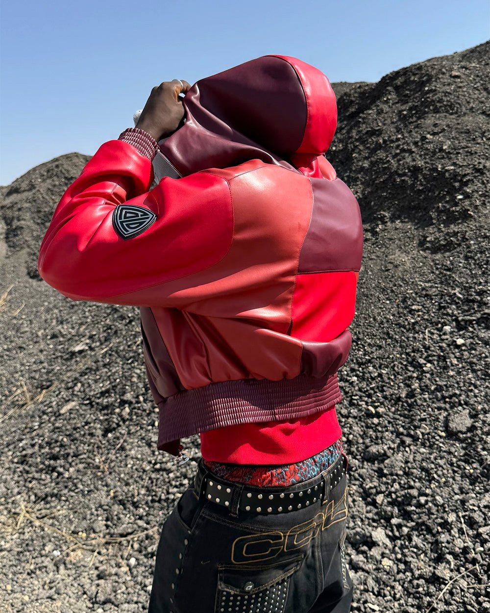 ROUTE JACKET RED AND BURGUNDY - COLD CULTURE