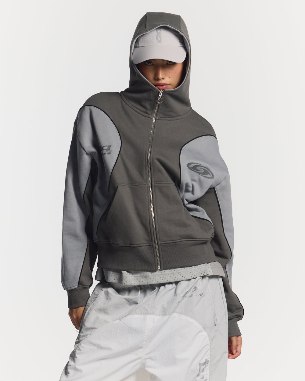RUSH ZIPPER HOODIE GREY - COLD CULTURE