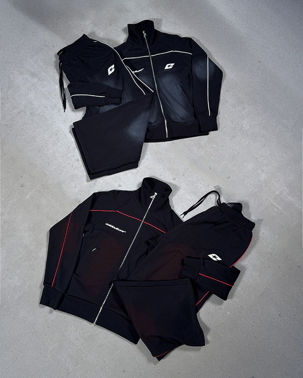 SAVAGE WASHED JACKET BLACK & RED - Cold Culture