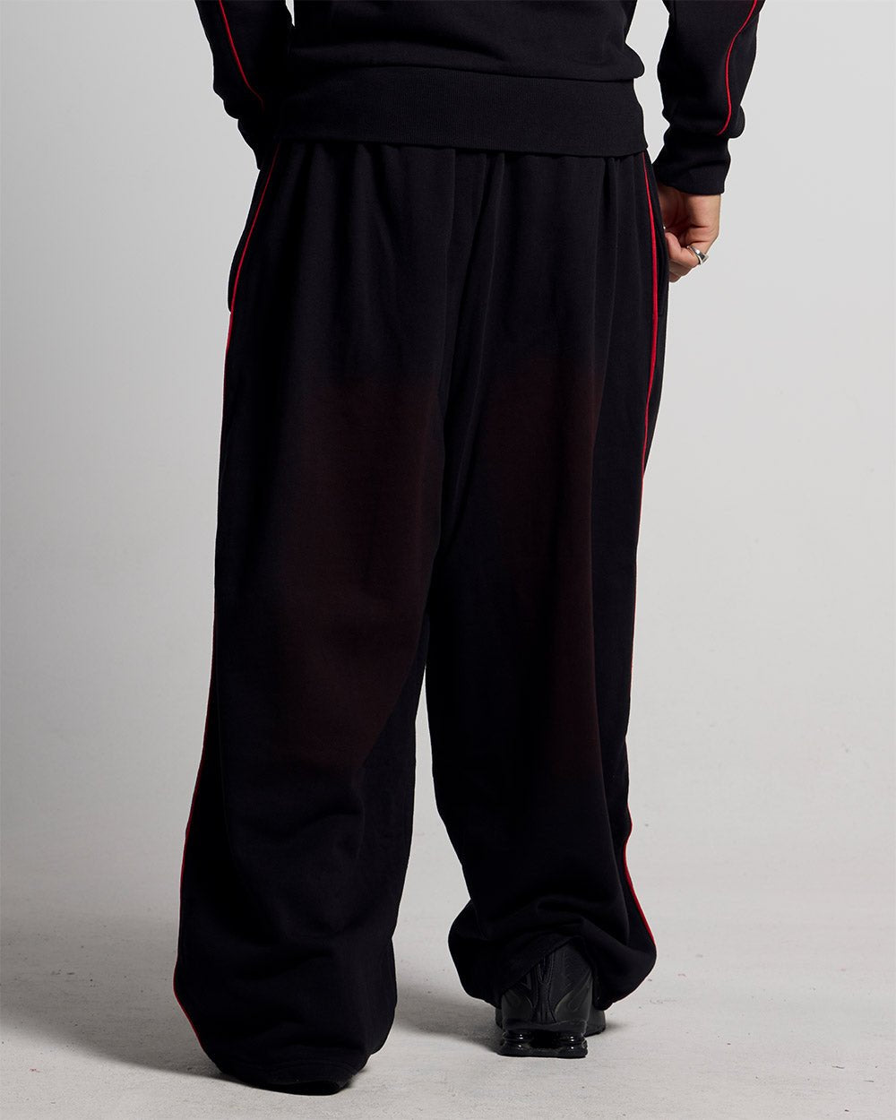 SAVAGE WASHED PANTS BLACK & RED - Cold Culture