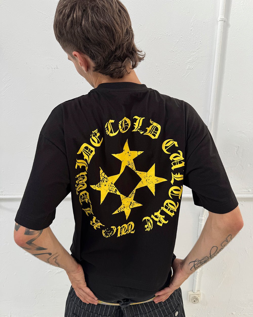 SCATTER TEE BLACK - Cold Culture