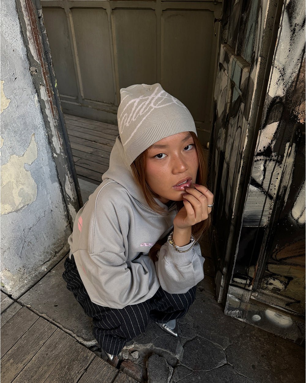 SCRIPT BEANIE BEIGE - COLD CULTURE