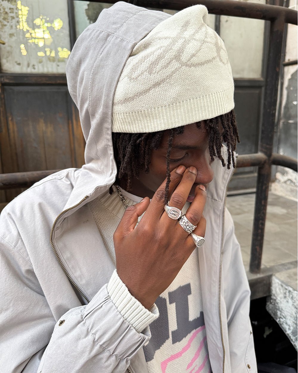 SCRIPT BEANIE GREY - COLD CULTURE
