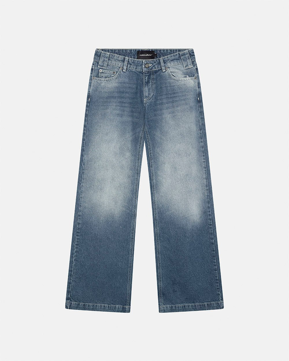SCRIPT BOOTCUT JEANS BLUE - Cold Culture