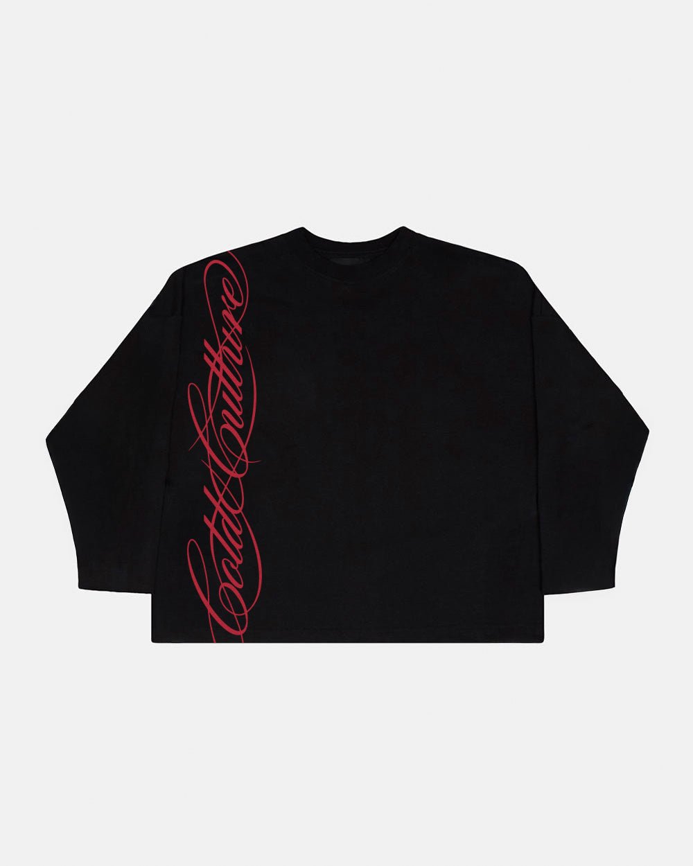 SCRIPT LONGSLEEVE BLACK - Cold Culture