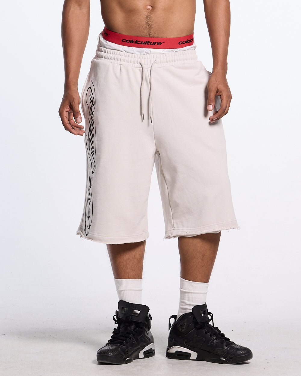 SCRIPT SHORT LIGHT GREY - Cold Culture