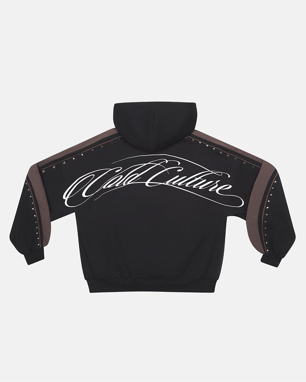 SCRIPT STUDS HOODIE BLACK - Cold Culture