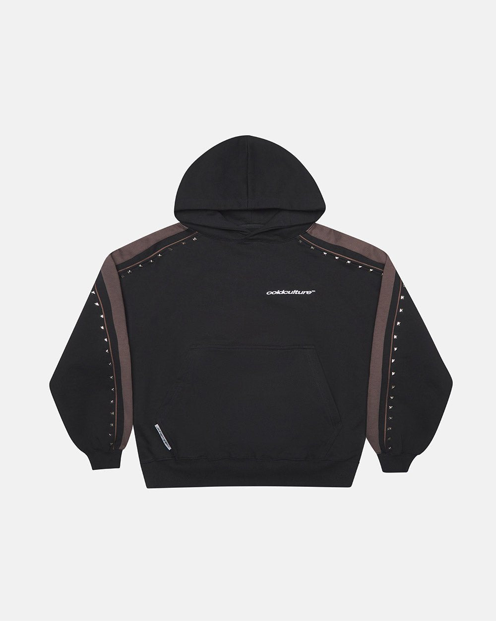 SCRIPT STUDS HOODIE BLACK - Cold Culture