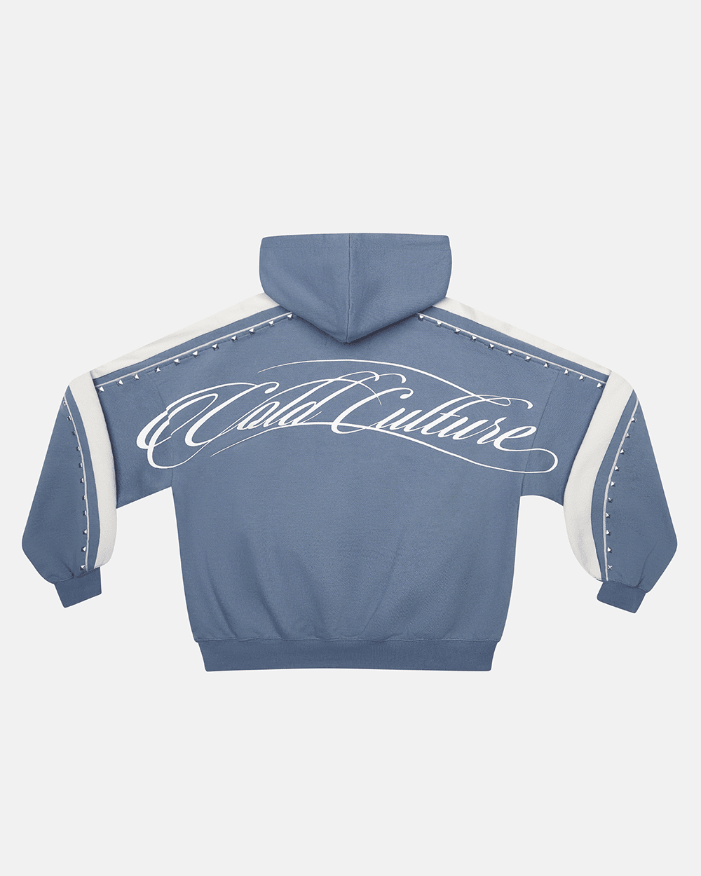 SCRIPT STUDS HOODIE BLUE - Cold Culture