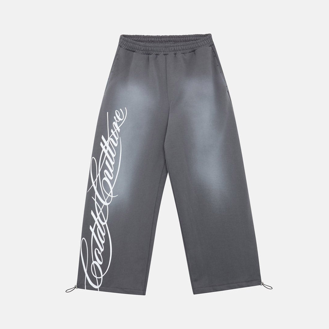SCRIPT SWEATPANTS ANTRACITE GREY - Cold Culture