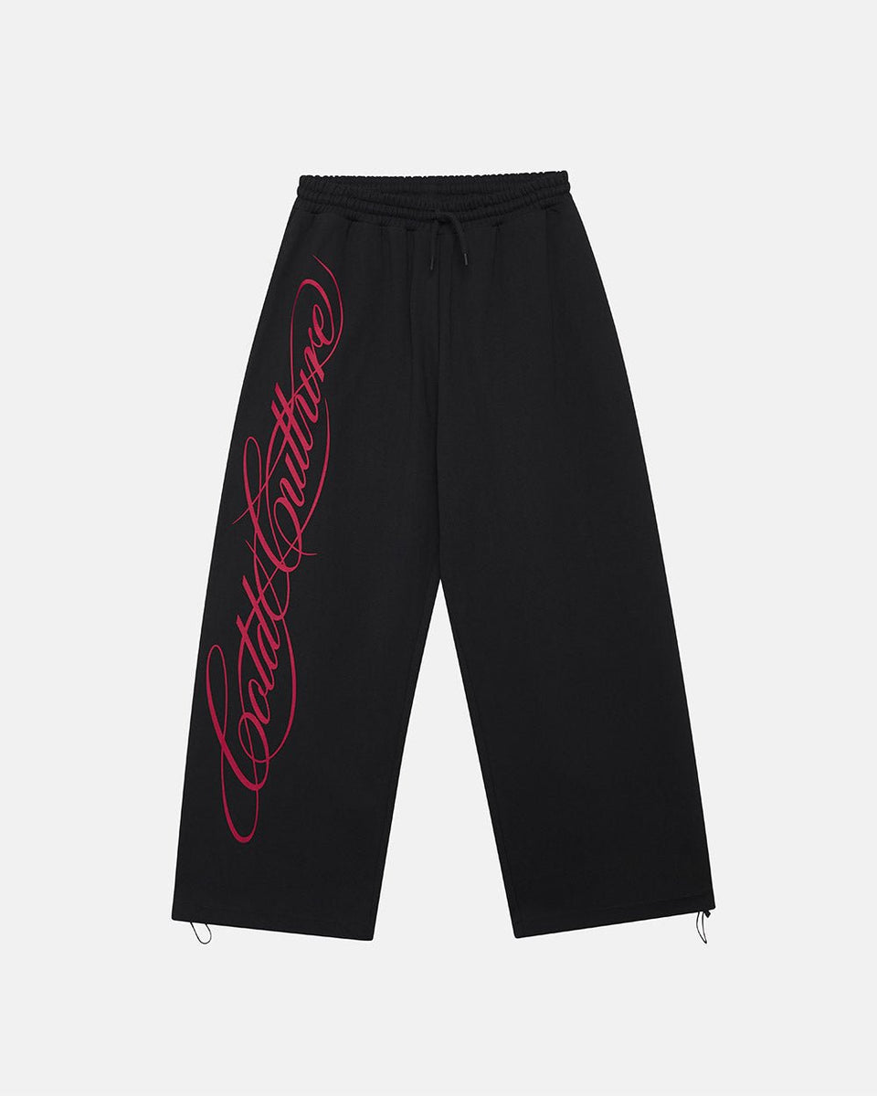 SCRIPT SWEATPANTS BLACK
