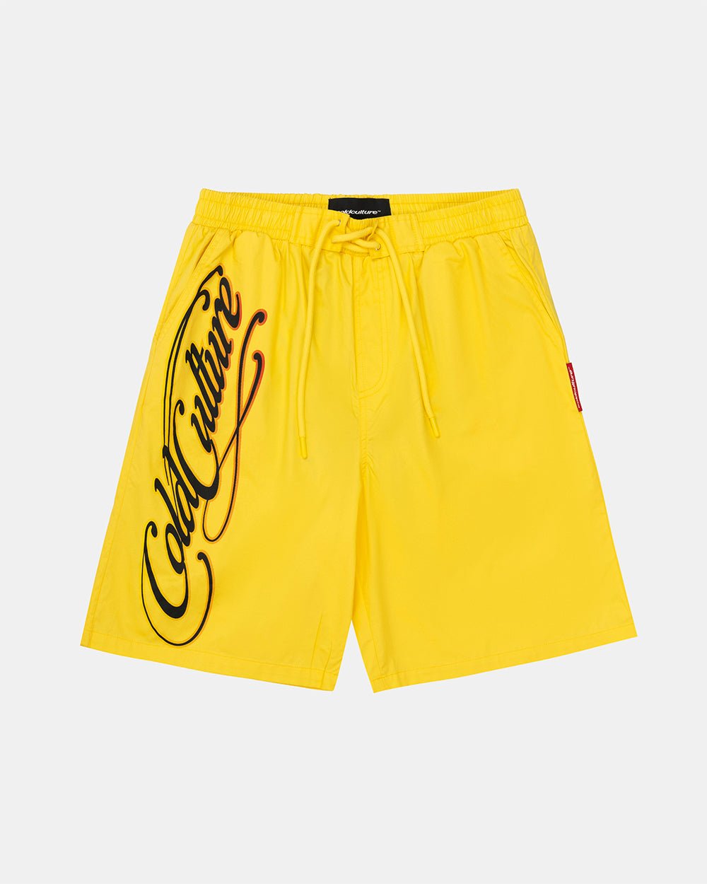 SCRIPT SWIMSHORTS YELLOW - Cold Culture
