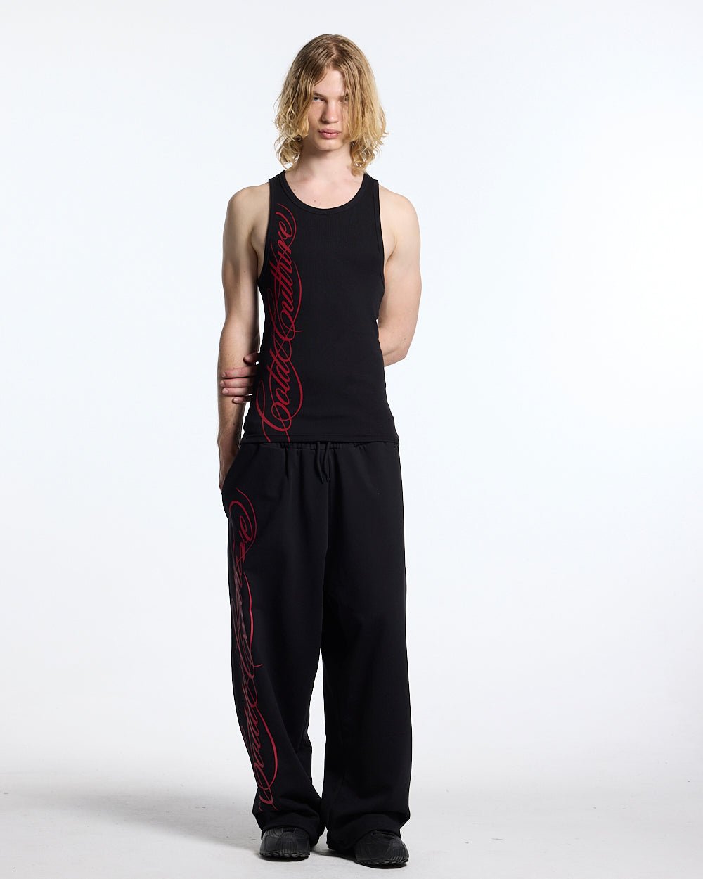 SCRIPT TANK TOP BLACK - Cold Culture