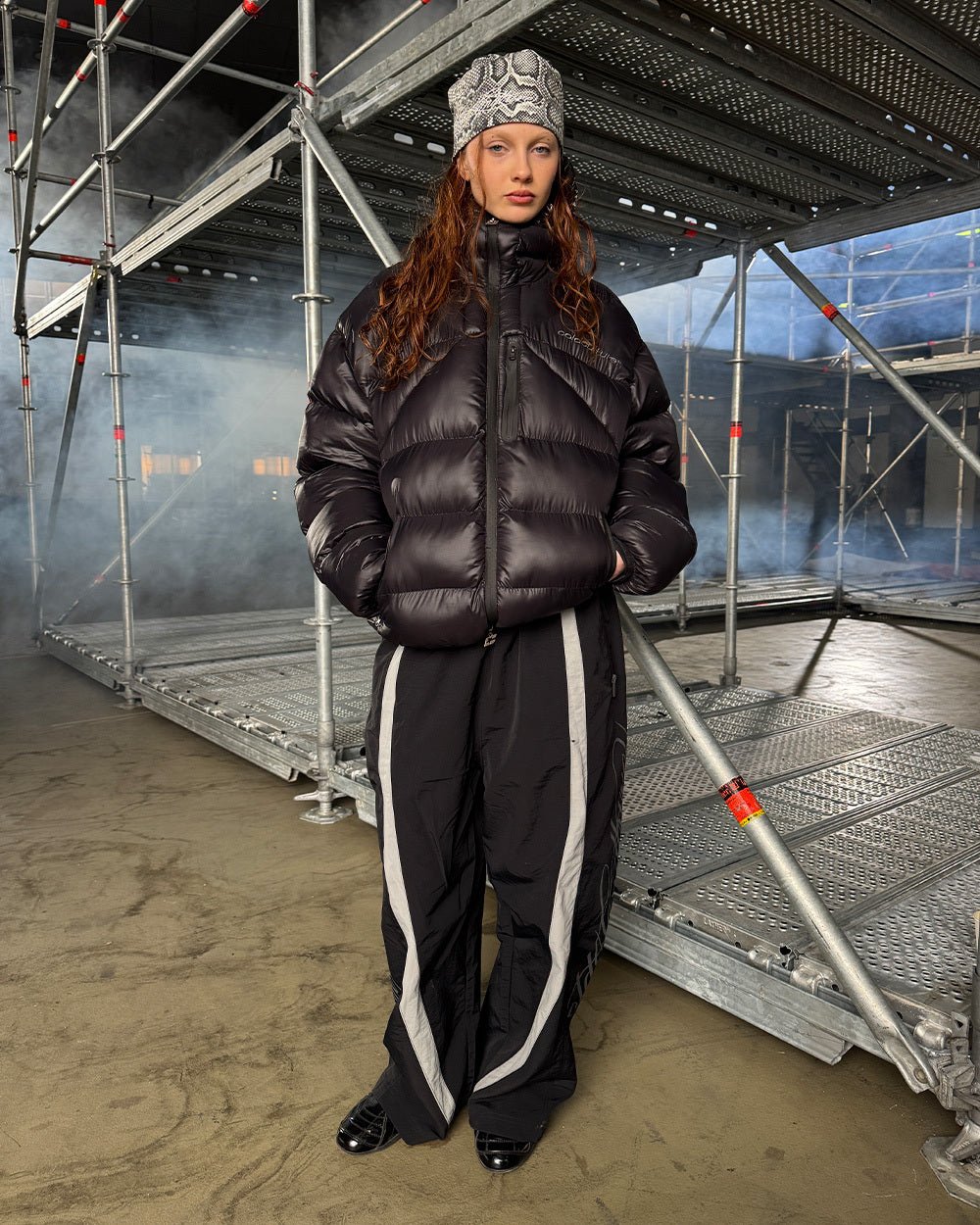 SCRIPT TECH PANTS BLACK - Cold Culture