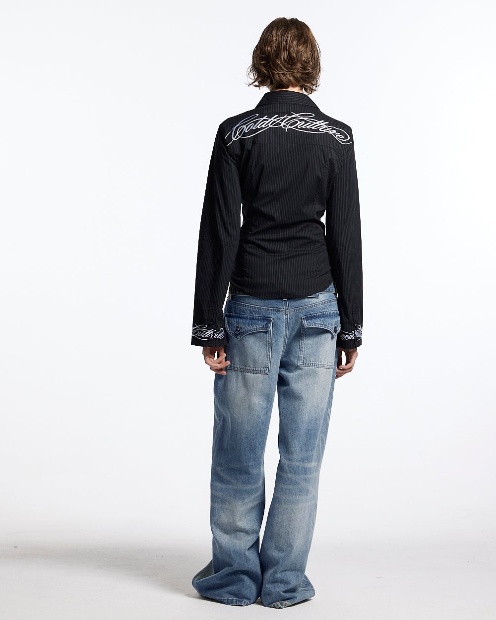 SCRIPT WORLDWIDE SHIRT DARK GREY - Cold Culture