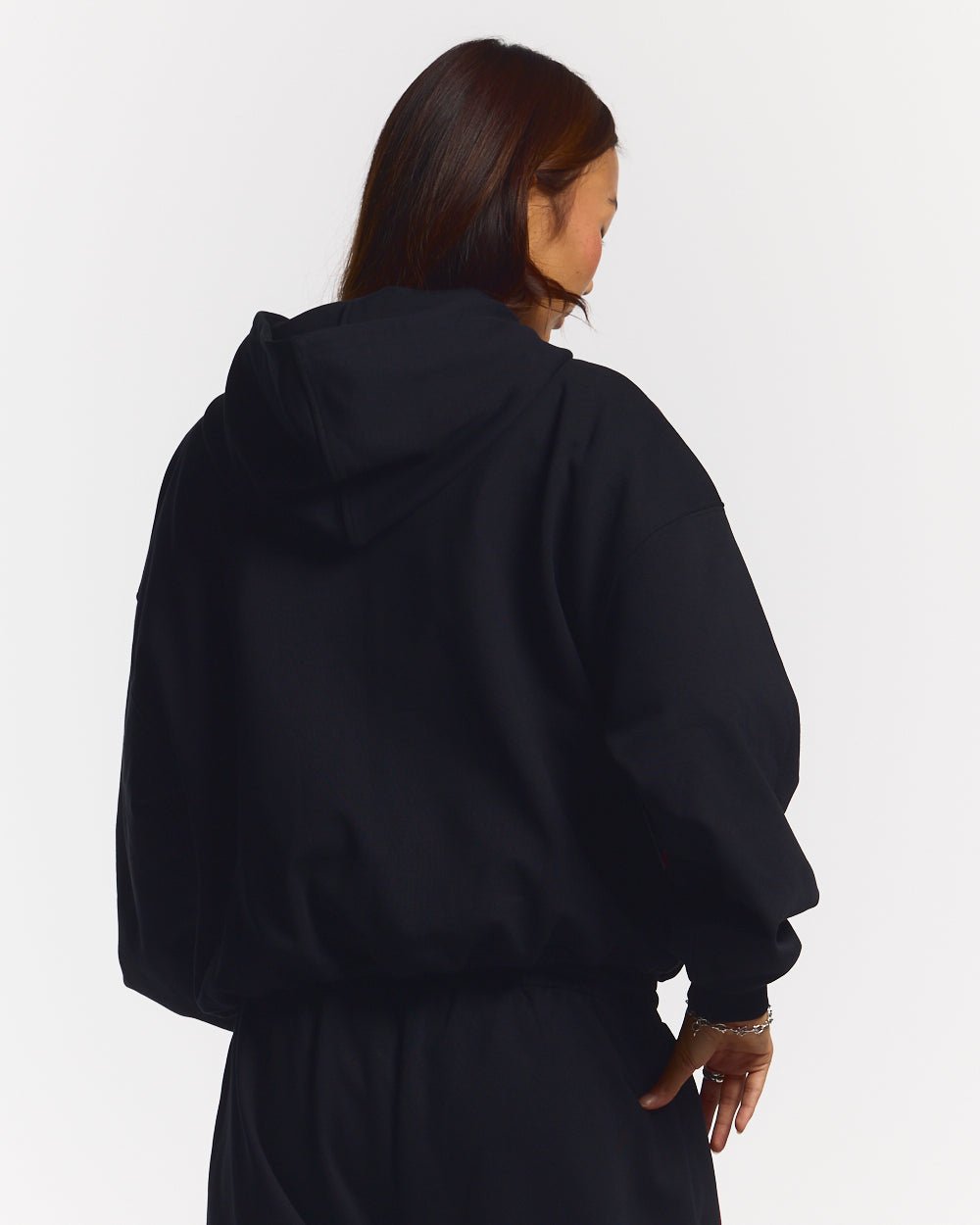 SCRIPT ZIP HOODIE BLACK - Cold Culture