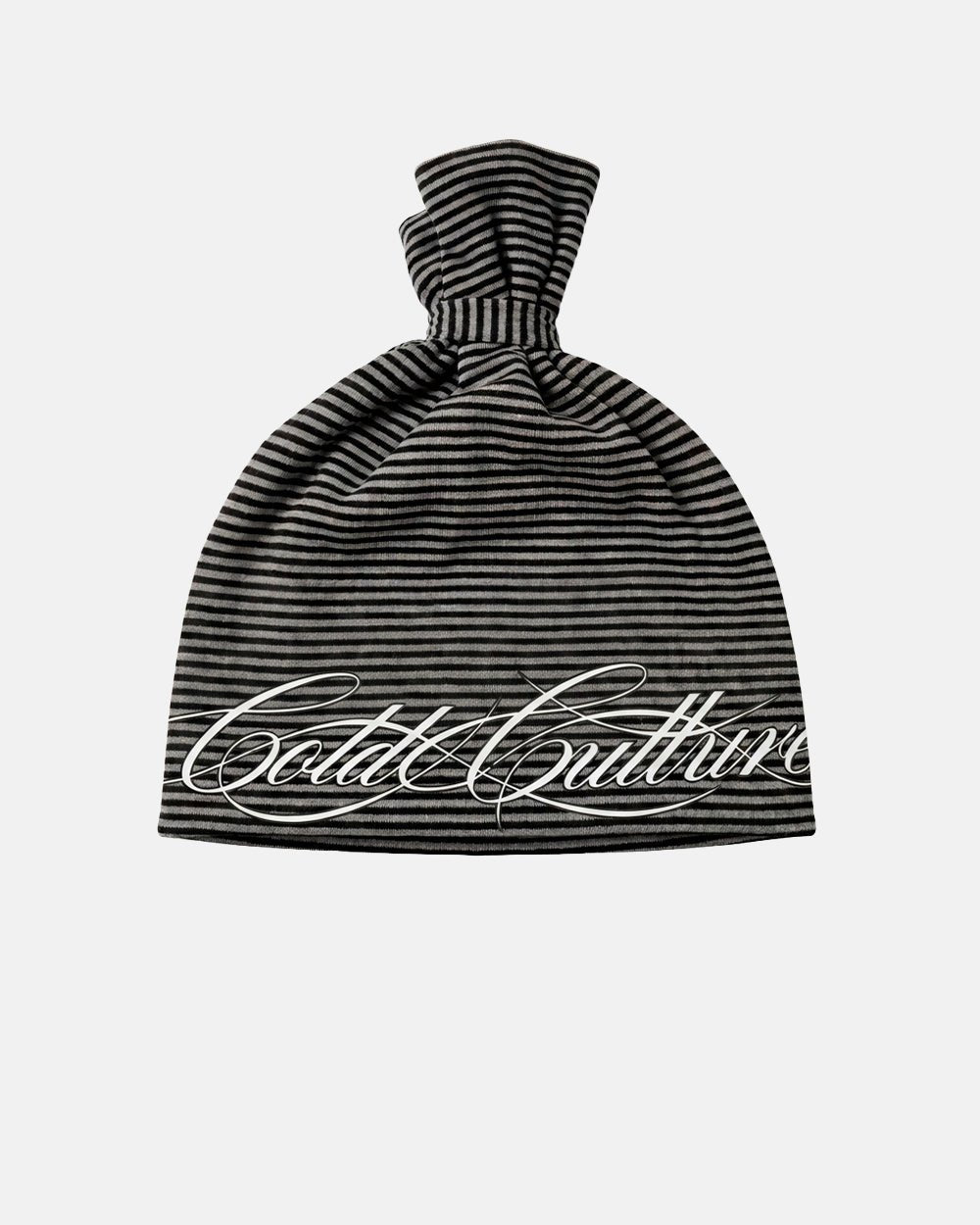 SCRIPTED STRIPES BEANIE BLACK - Cold Culture