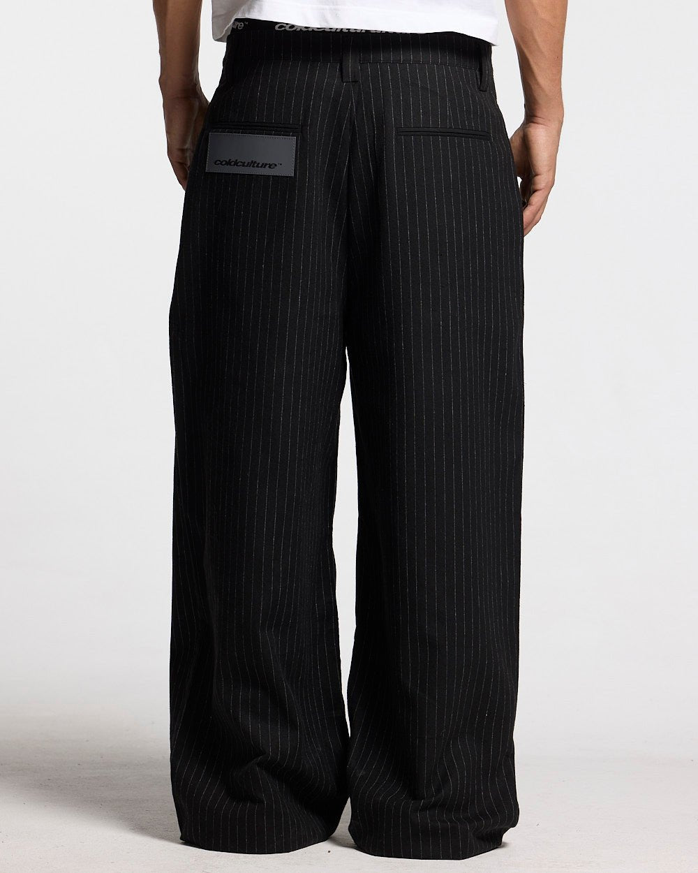 SEAM EFFECT LINE PANTS BLACK - Cold Culture #man