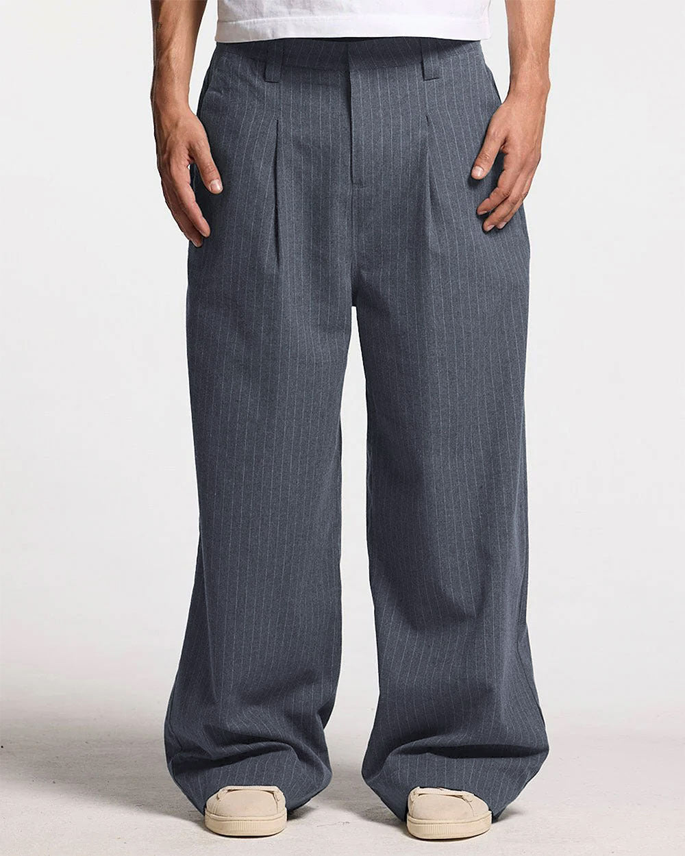 SEAM EFFECT LINE PANTS GREY - Cold Culture