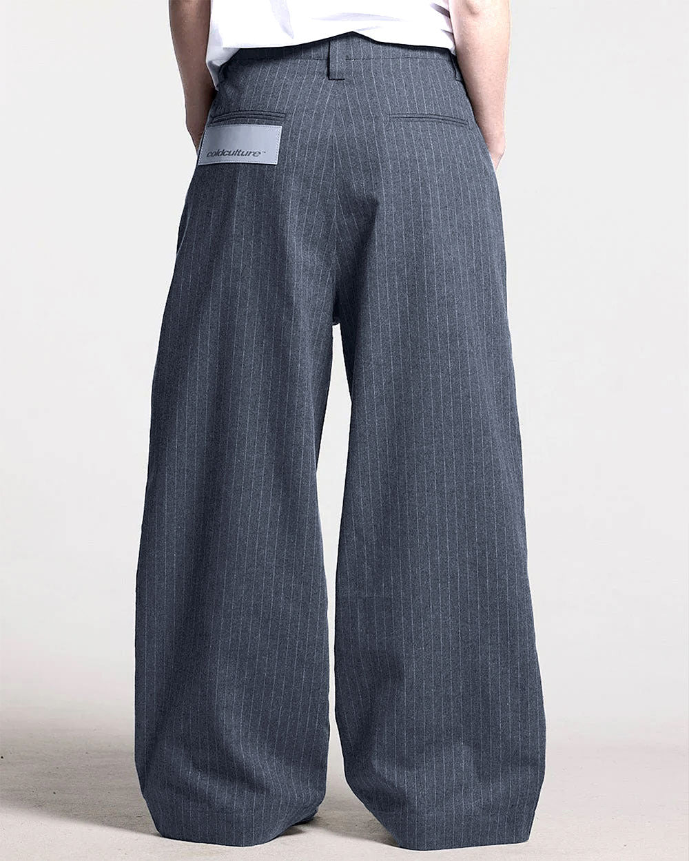 SEAM EFFECT LINE PANTS GREY - Cold Culture