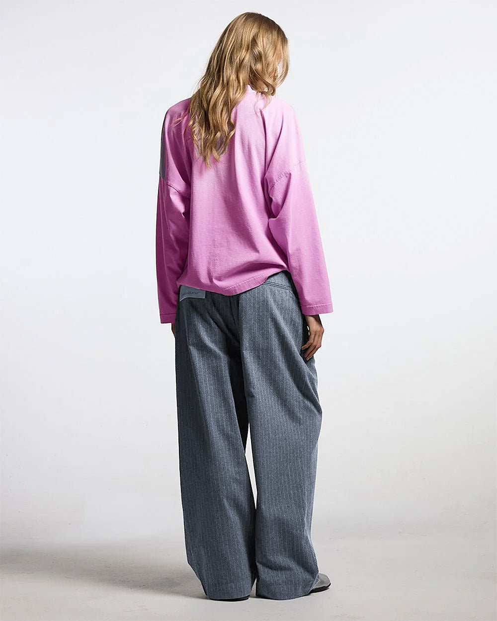 SEAM EFFECT LINE PANTS GREY - Cold Culture