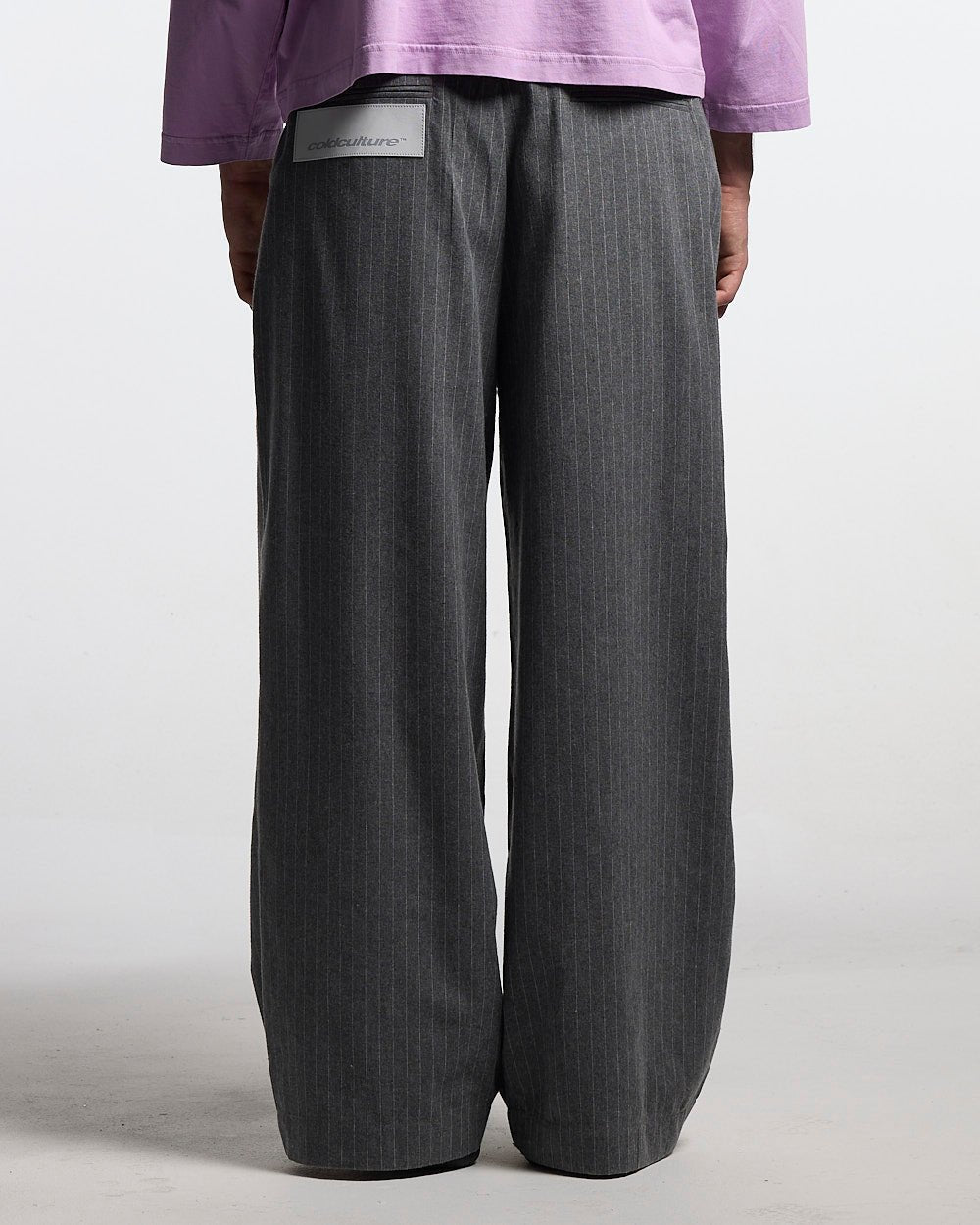 SEAM EFFECT LINE PANTS GREY - Cold Culture