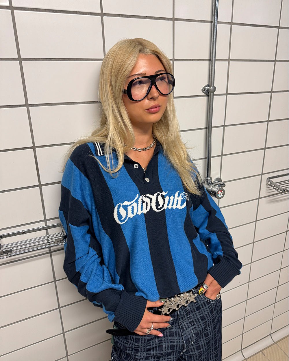 SEAWAVES KNIT BLUE STRIPES - COLD CULTURE
