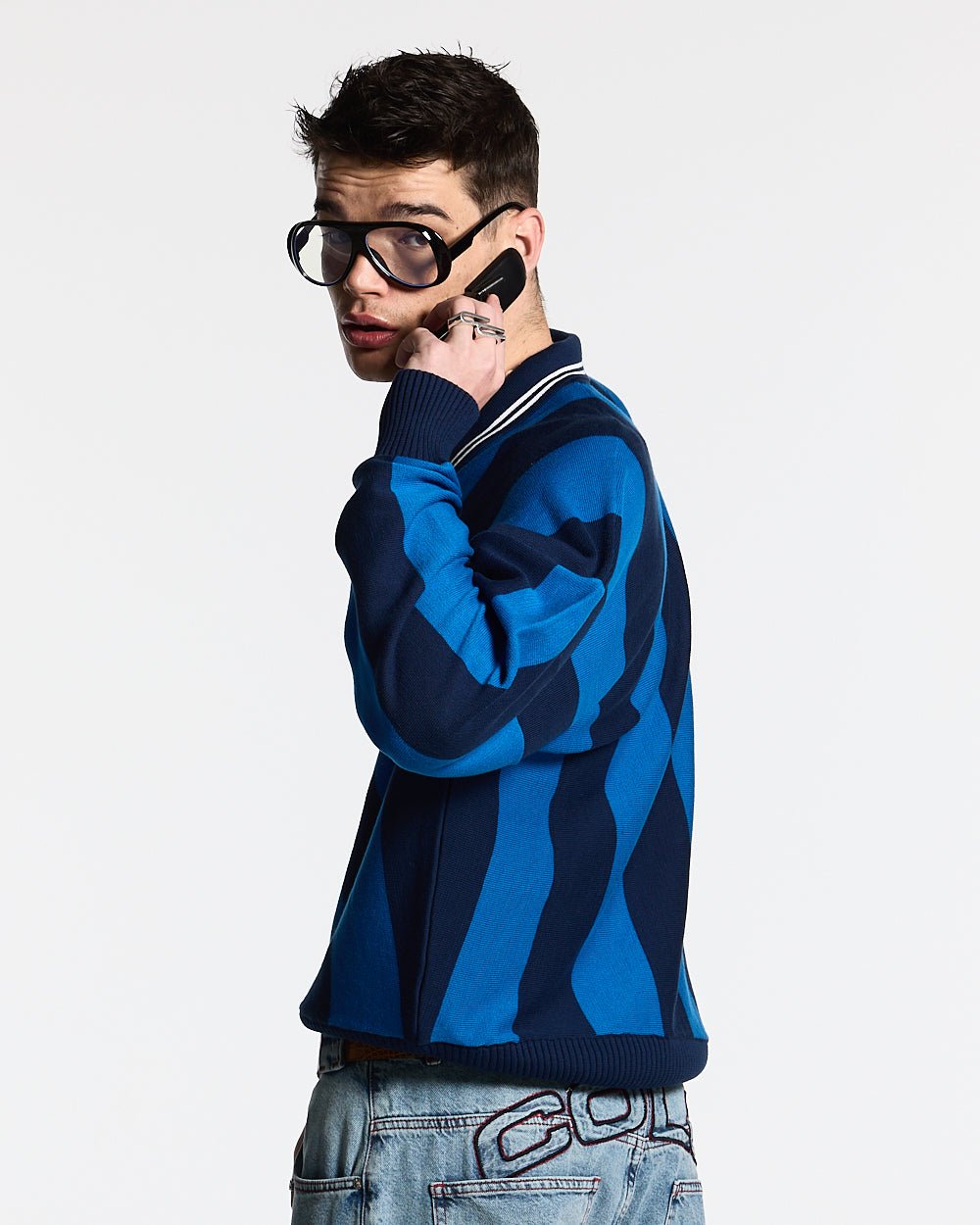 SEAWAVES KNIT BLUE STRIPES - COLD CULTURE