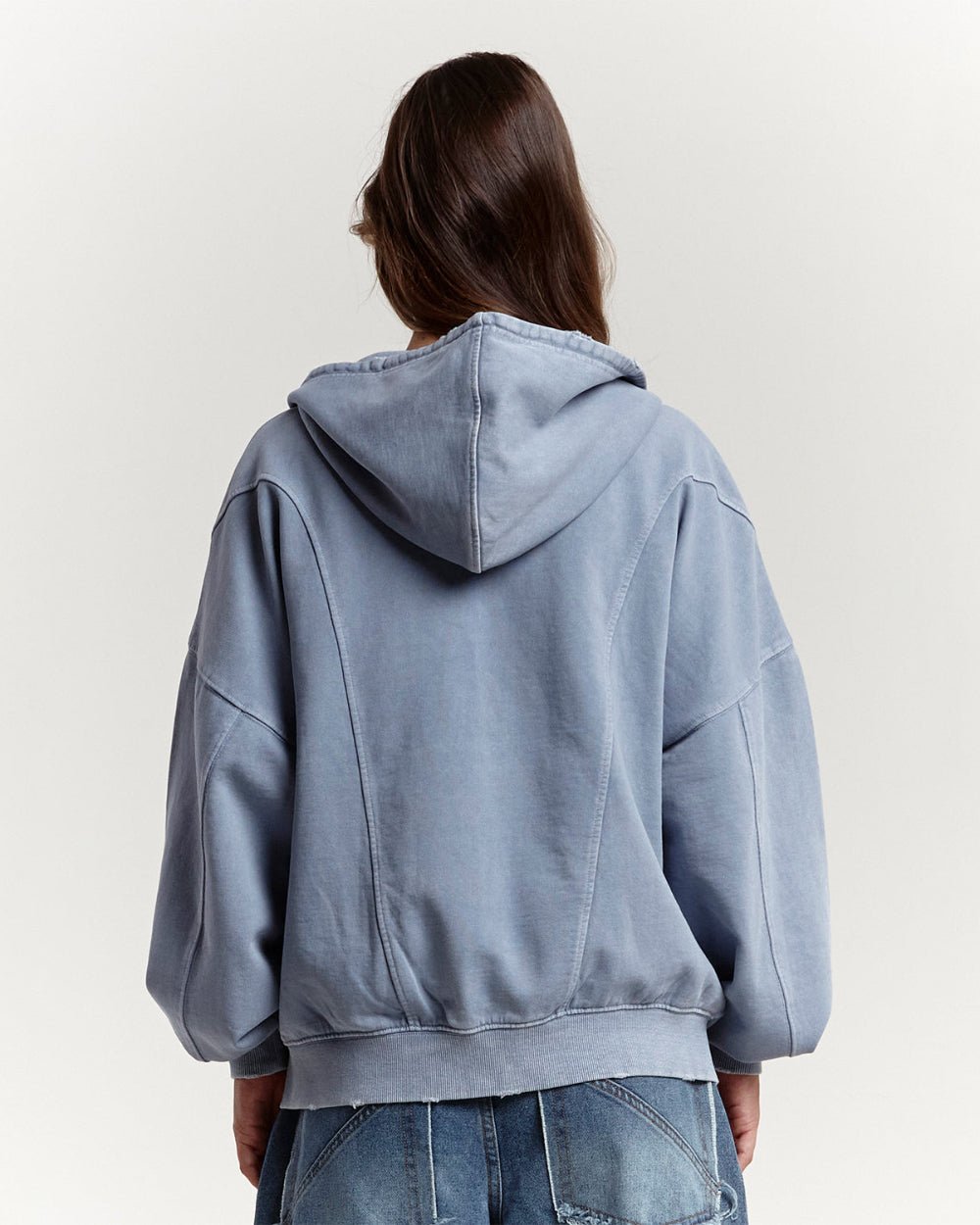 SHAPES ZIP HOODIE +WASHED COOL BLUE - COLD CULTURE