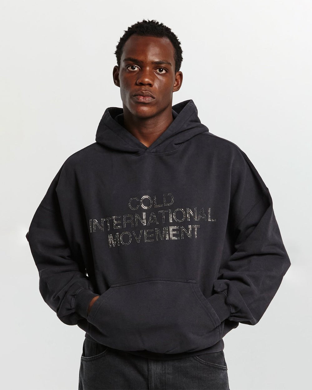 SHINY COLD HOODIE BLACK - COLD CULTURE