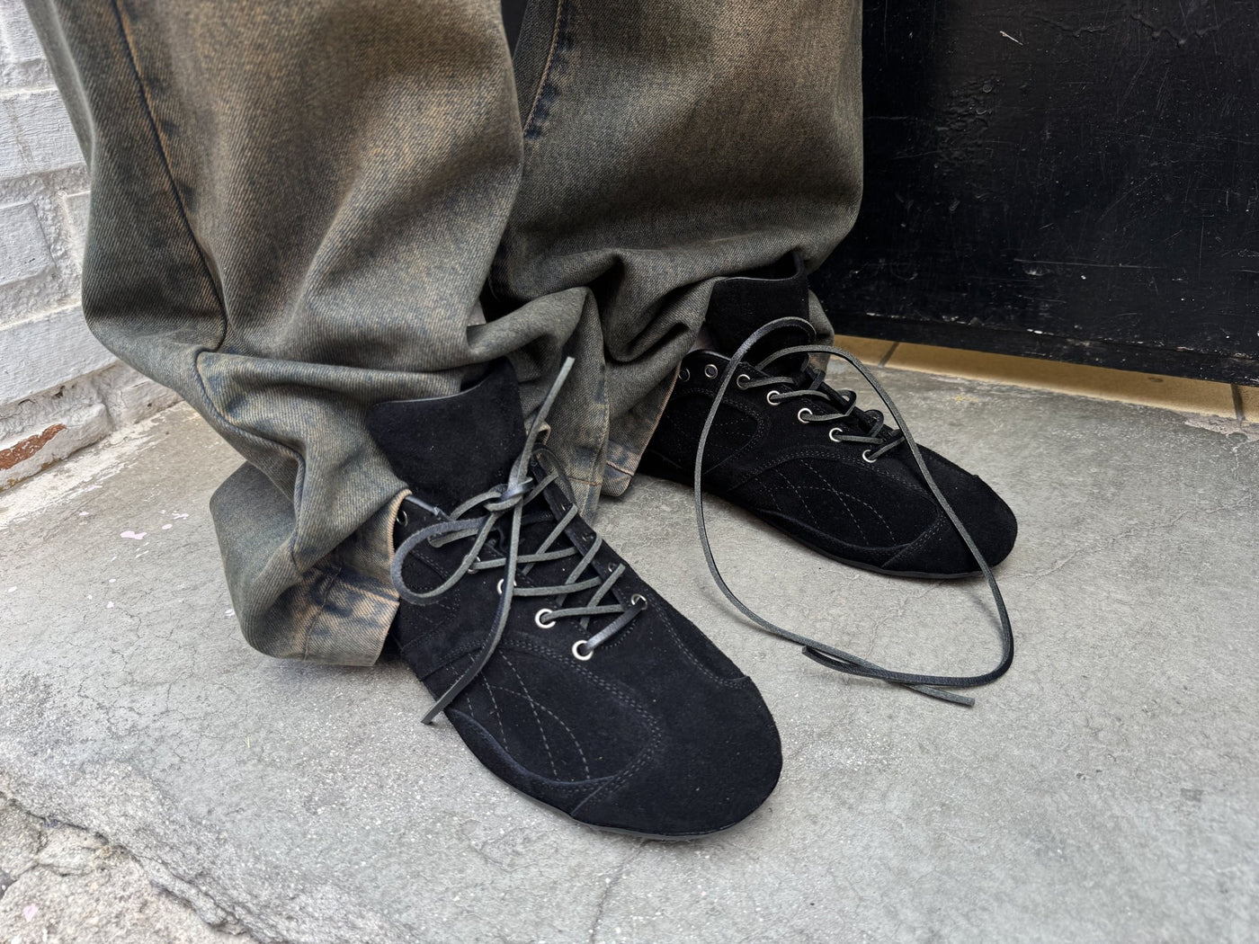 SILENT CODE SNEAKERS SUEDE BLACK - Cold Culture