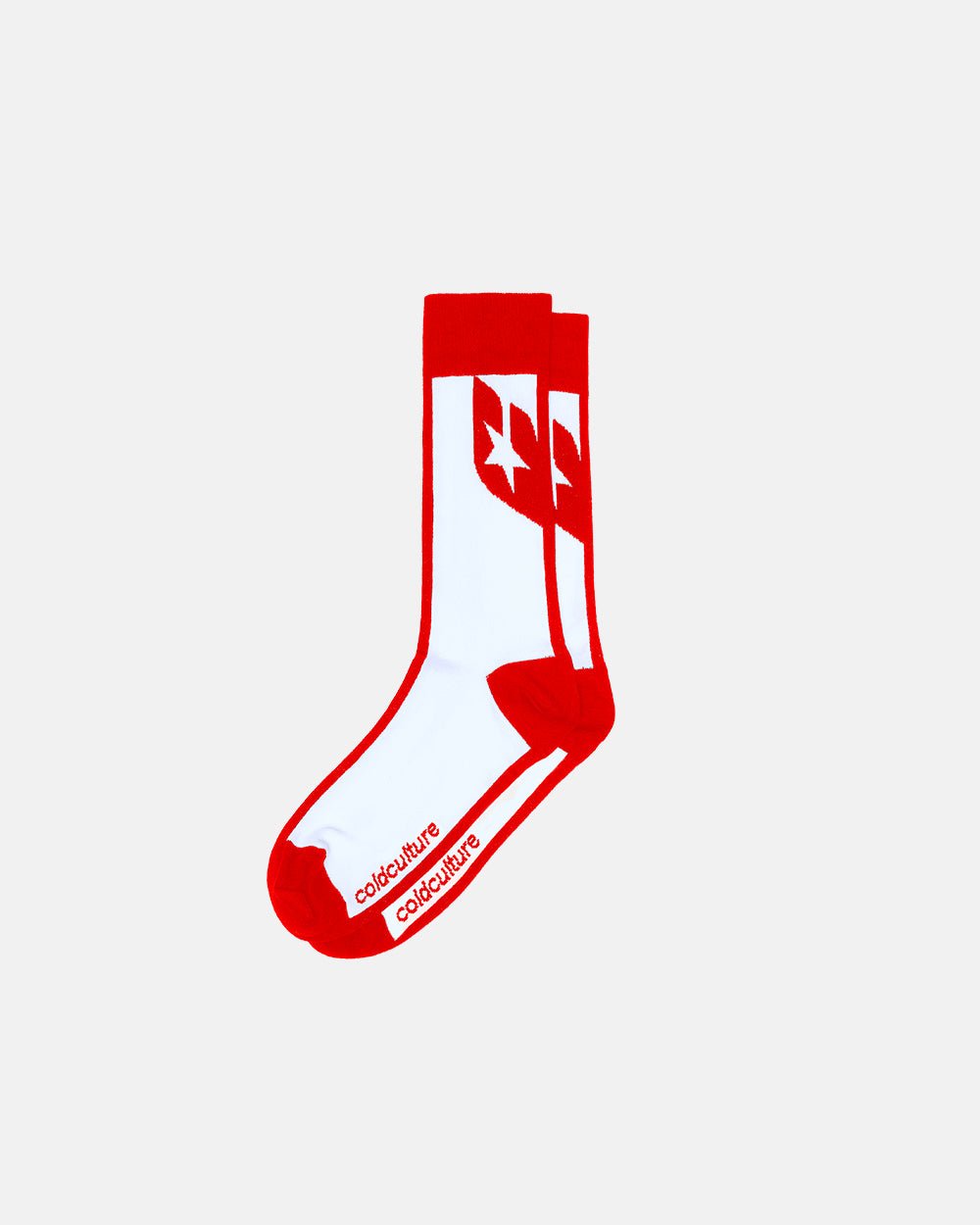 SILHOUETTE SOCKS VIVID RED/ WHITE - COLD CULTURE