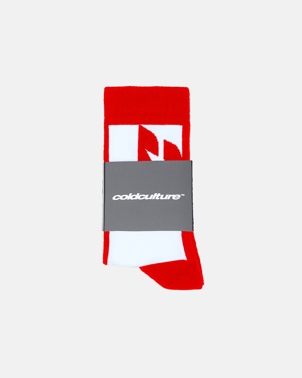 SILHOUETTE SOCKS VIVID RED/ WHITE - COLD CULTURE