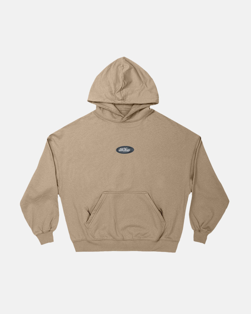 SILICONE DETAIL HOODIE SHADY BROWN - COLD CULTURE