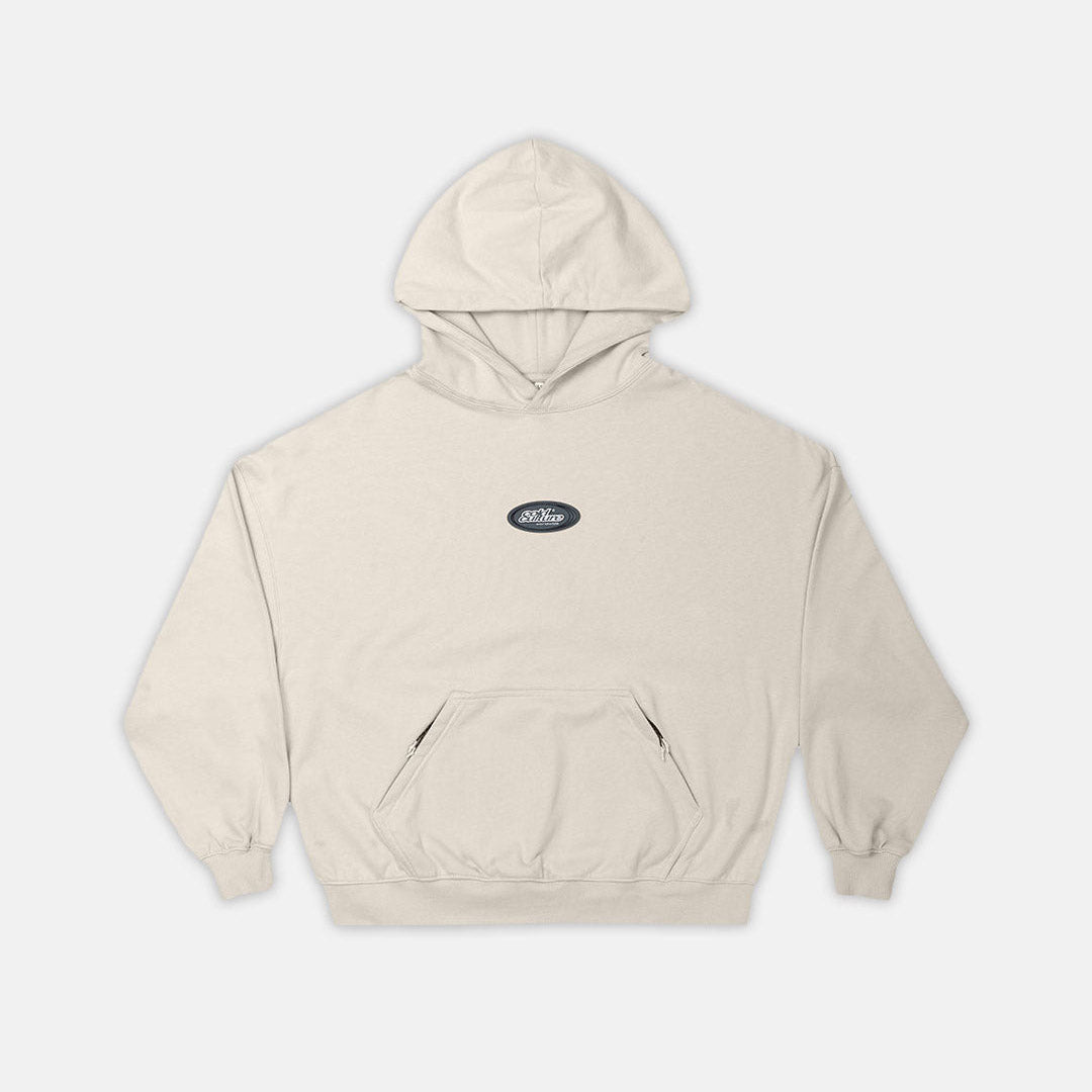 SILICONE DETAIL HOODIE ULTRA LIGHT GREY - Cold Culture